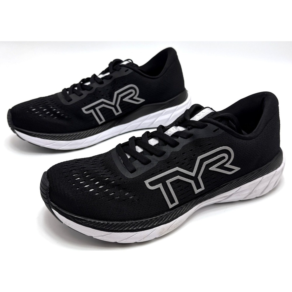 TYR‎ RD-1X Runner Shoes Mens 9.5 Womens 11 Black Lace-Up Round Toe Sneakers